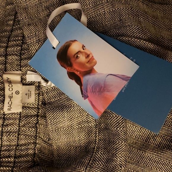 Rachel Comey x Target High-waist Wide Leg Black/White Chevron Tweed Pants Size 4 - Picture 7 of 10